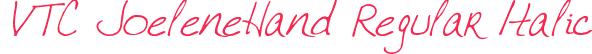 VTC JoeleneHand Regular Italic